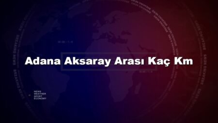 Adana Aksaray Arası Kaç Km