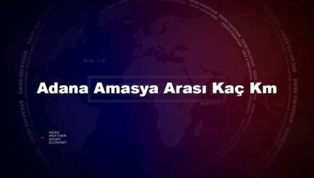 Adana Amasya Arası Kaç Km