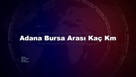 Adana Bursa Arası Kaç Km