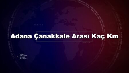 Adana Çanakkale Arası Kaç Km